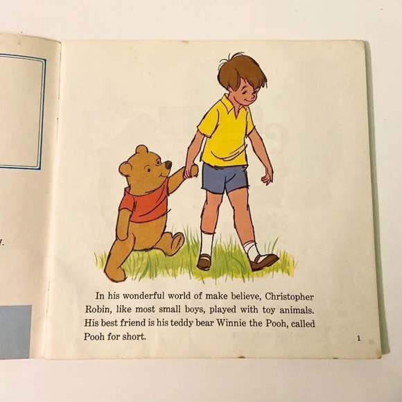 Vintage 1965 Disney Winnie the Pooh and the Honey Tree 7  Inch Record and Book - Picture 5 of 16